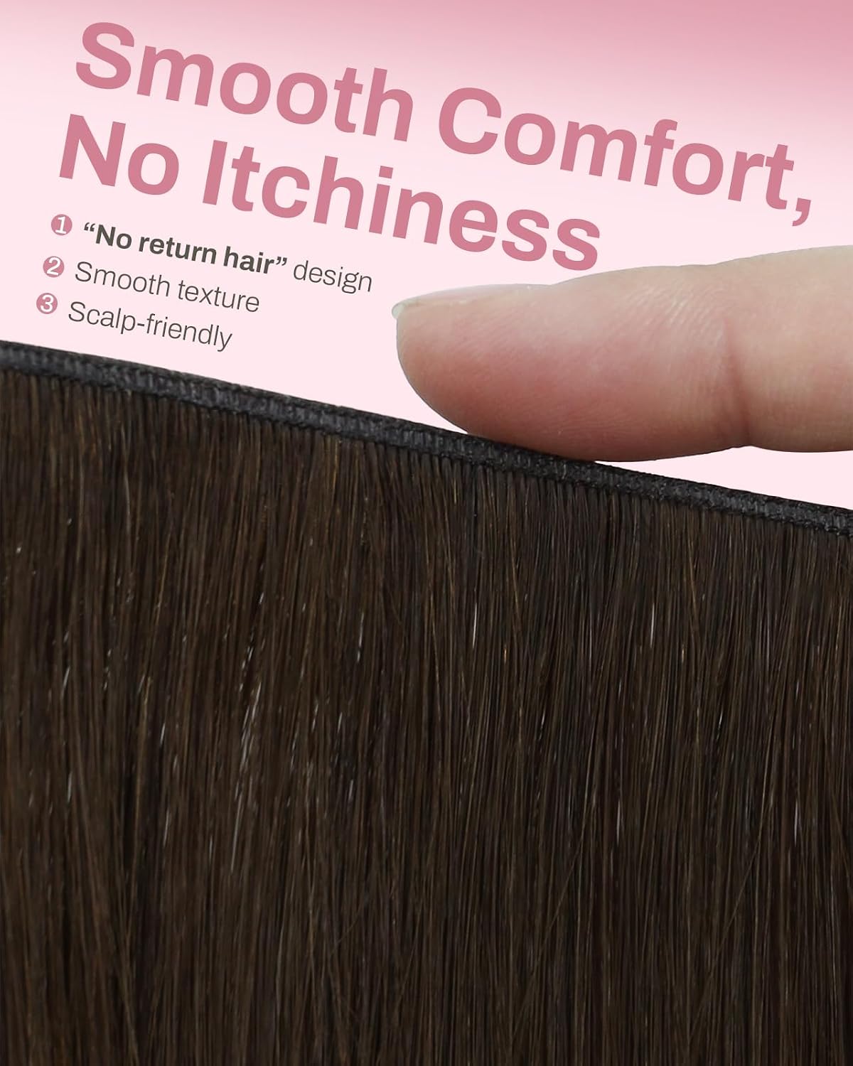 Moresoo Clip in Human Hair Extensions. Balayage Brown. Seamless Genius Weft | Hair extensions clip ins. balayage medium brown to warm caramel. 20inch 130g 7pcs. for weddings. long layered romantic glam