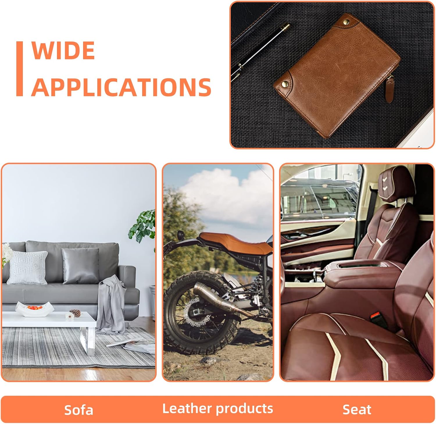 DXBULL Large Leather Repair Kit Self Adhesive Leather Tape Waterproof. DIY Leather Patch for Couches Car Seats Furniture Kitchen Cabinets Wall 47.2 x 78.7 inch (Black)
