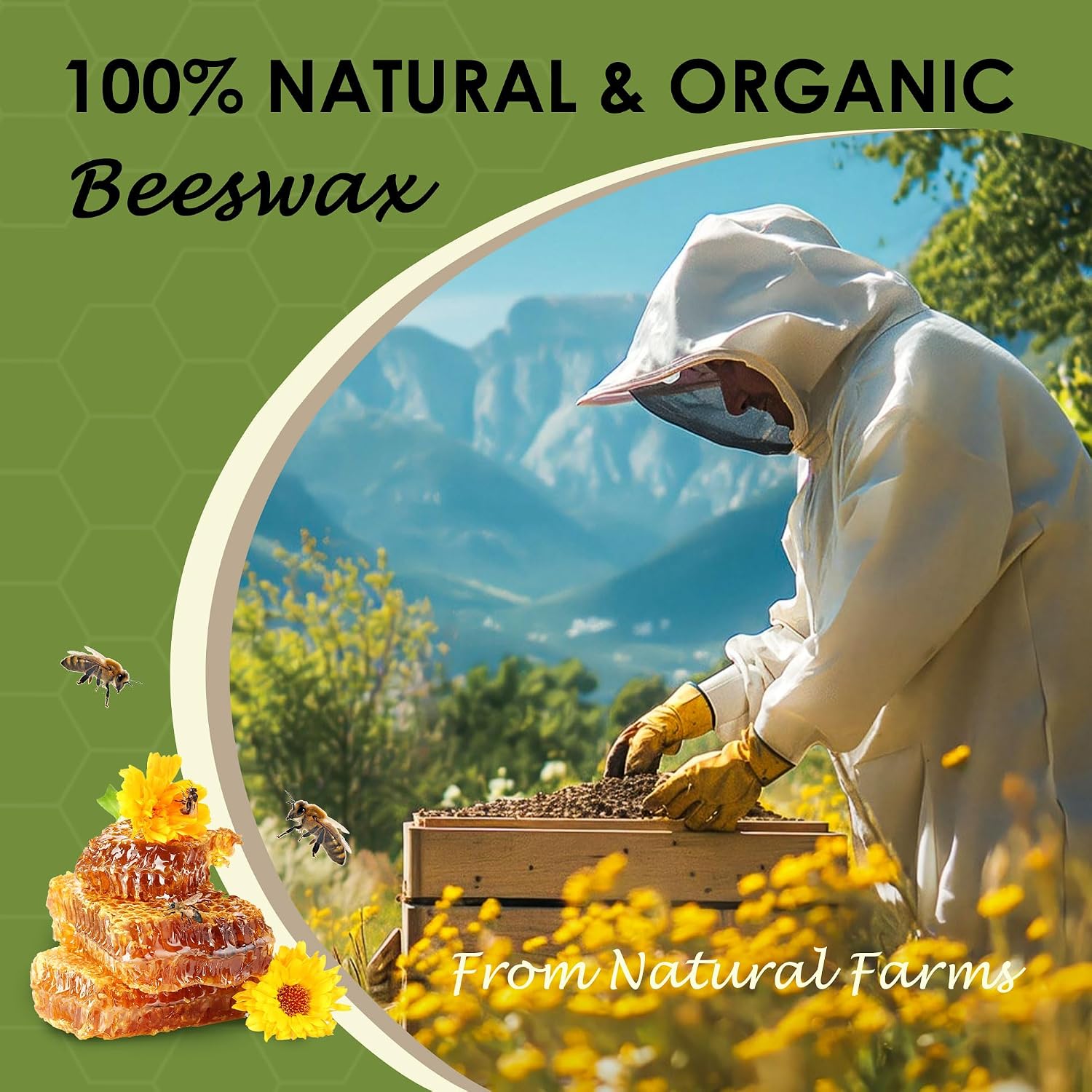 VIPwax White Beeswax Pellets 20LB(9070g). Natural Organic Beeswax | Natural. Organic. Candle Making. Premium Beeswax. Body. Skin Care DIY. Lip Balm and Soap Making Supplies