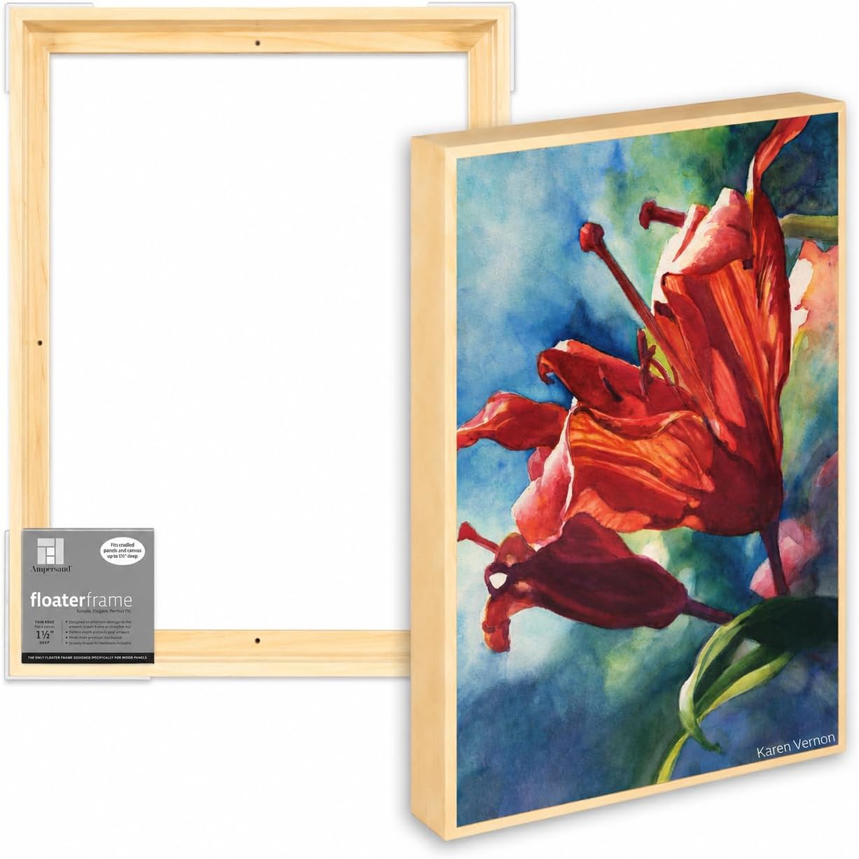 Ampersand Float Frame 1.5In Thin 18X24 Maple