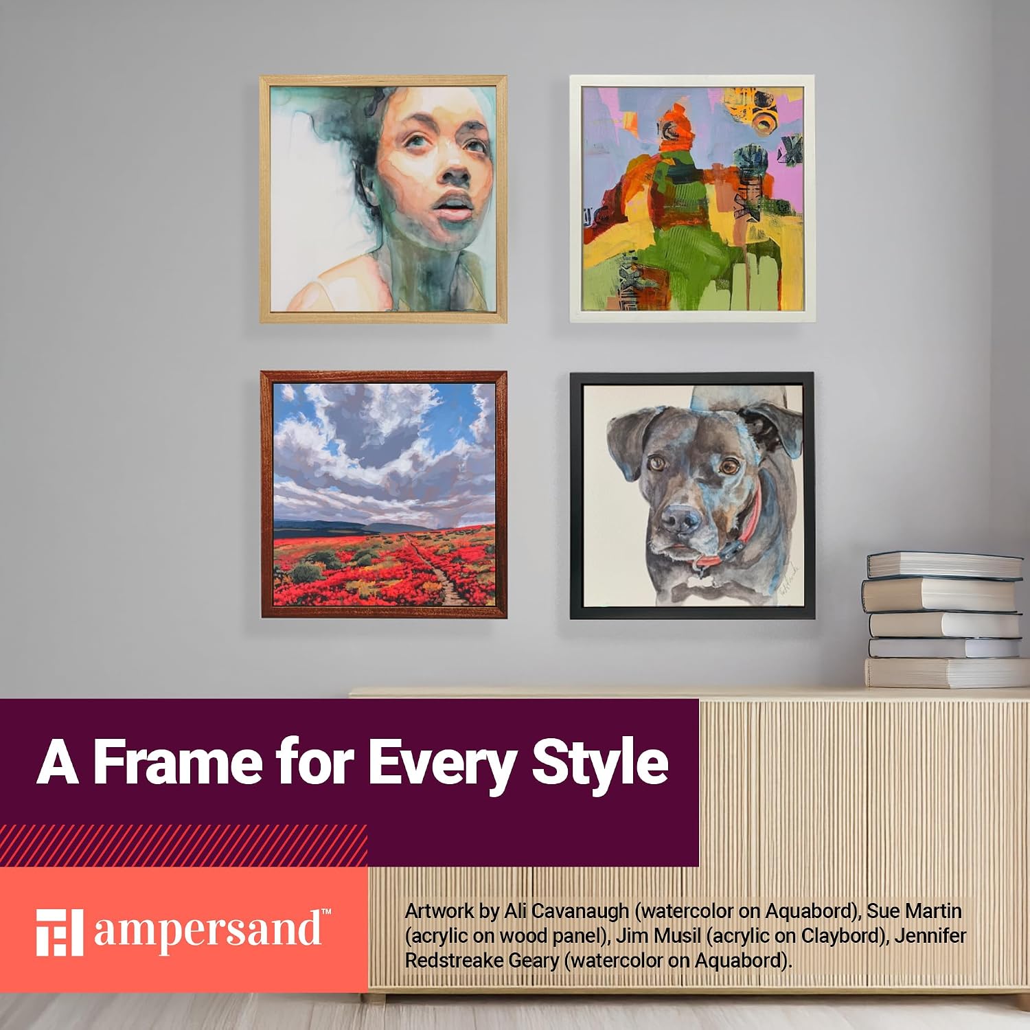 Ampersand Float Frame 1.5In Thin 18X24 Maple
