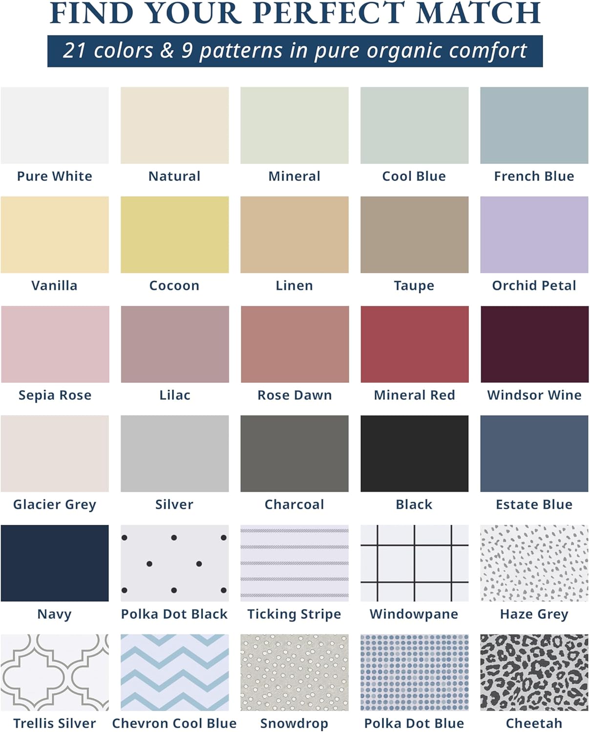 LANE LINEN 100% Organic Cotton Twin Sheets. Soft & Comfy Percale Weave Mercerized Fully Elasticized Reinforsed Seam Naturally Temperature Regulating Cotton Sheets Twin- Mineral