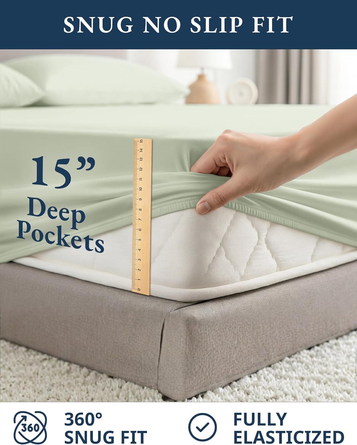 LANE LINEN 100% Organic Cotton Twin Sheets. Soft & Comfy Percale Weave Mercerized Fully Elasticized Reinforsed Seam Naturally Temperature Regulating Cotton Sheets Twin- Mineral