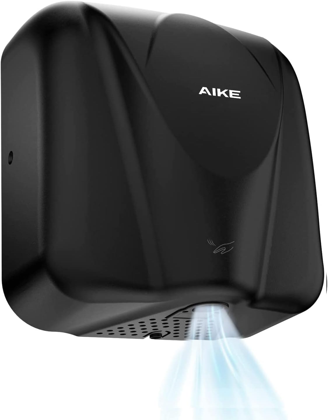 AIKE Elephant Power Hand Dryer for Commercial Bathroom MatteBlack.AK2812 | 15S Fast Dry Heavy Duty High Speed Design. Plug-in Easy Install and Hardwiring Friendly.Stainless Steel Model AK2812