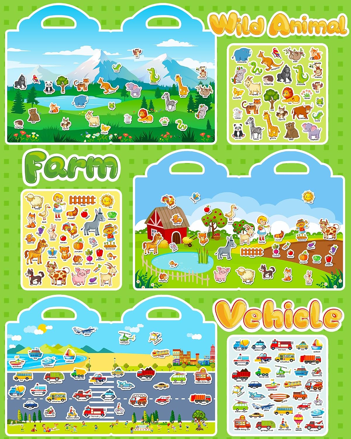 Walenced Reusable Sticker Book for Toddlers. Stickers for Kids. Travel Toys | Toddler Toys. Birthday Gifts for Boys Girls. Airplane Travel & Road Trip Essentials Kids. Toddler Activity Crafts. Mess-Free