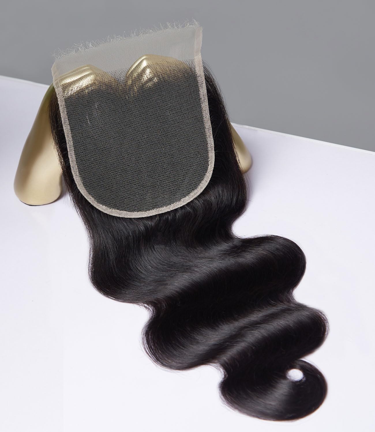 Mlip 5x5 HD Lace Closure Body Wave. 0.10mm Ultra Thin Invisible Swiss Lace | Skinlike Real HD Lace Melt into Skin Perfectly. Natural Hairline. Raw Indian Human Hair 18 Inches Natural Color