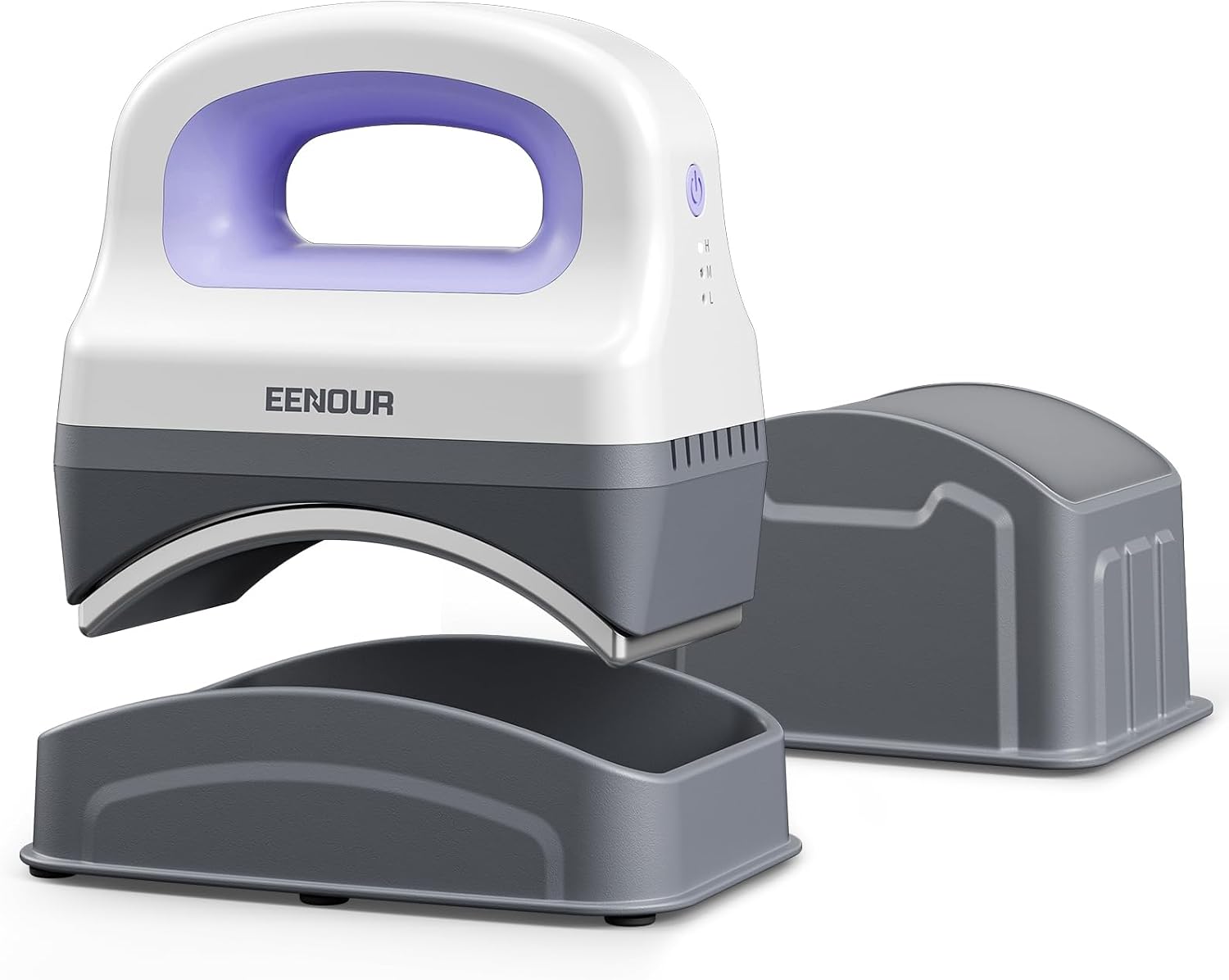 EENOUR Hat Press Machine. Mini Heat Press for Caps with 3 Heating Levels & Auto-Off. Handheld Cap Easy Press with 3×5.5 Arched Heating Plate. 2 Press Platens. A Safety Base
