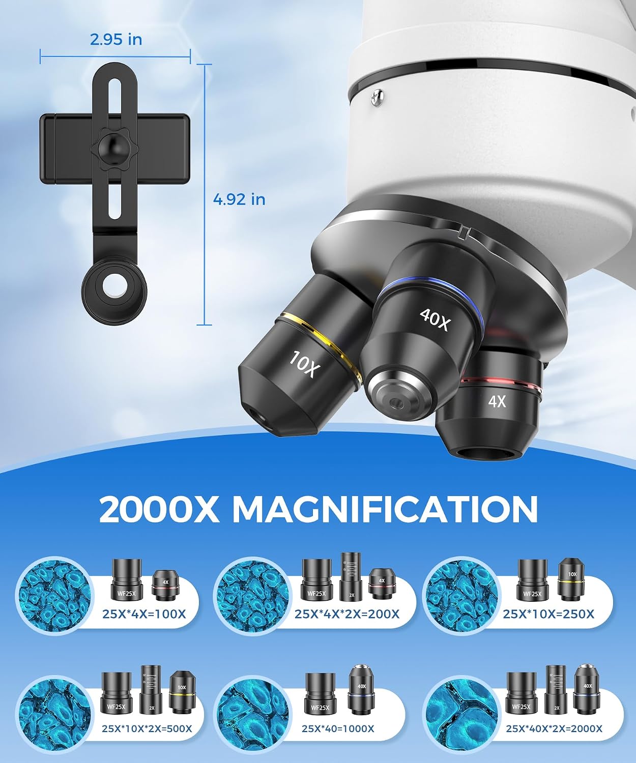 PalliPartners Compound Binocular Microscope for Adults. Professionals&Kids