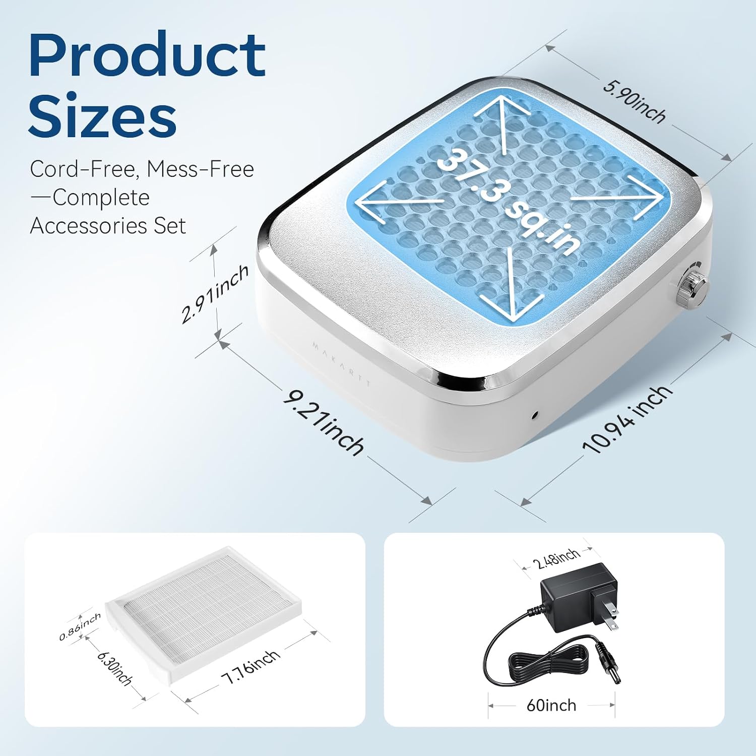 Makartt Cordless Nail Dust Collector