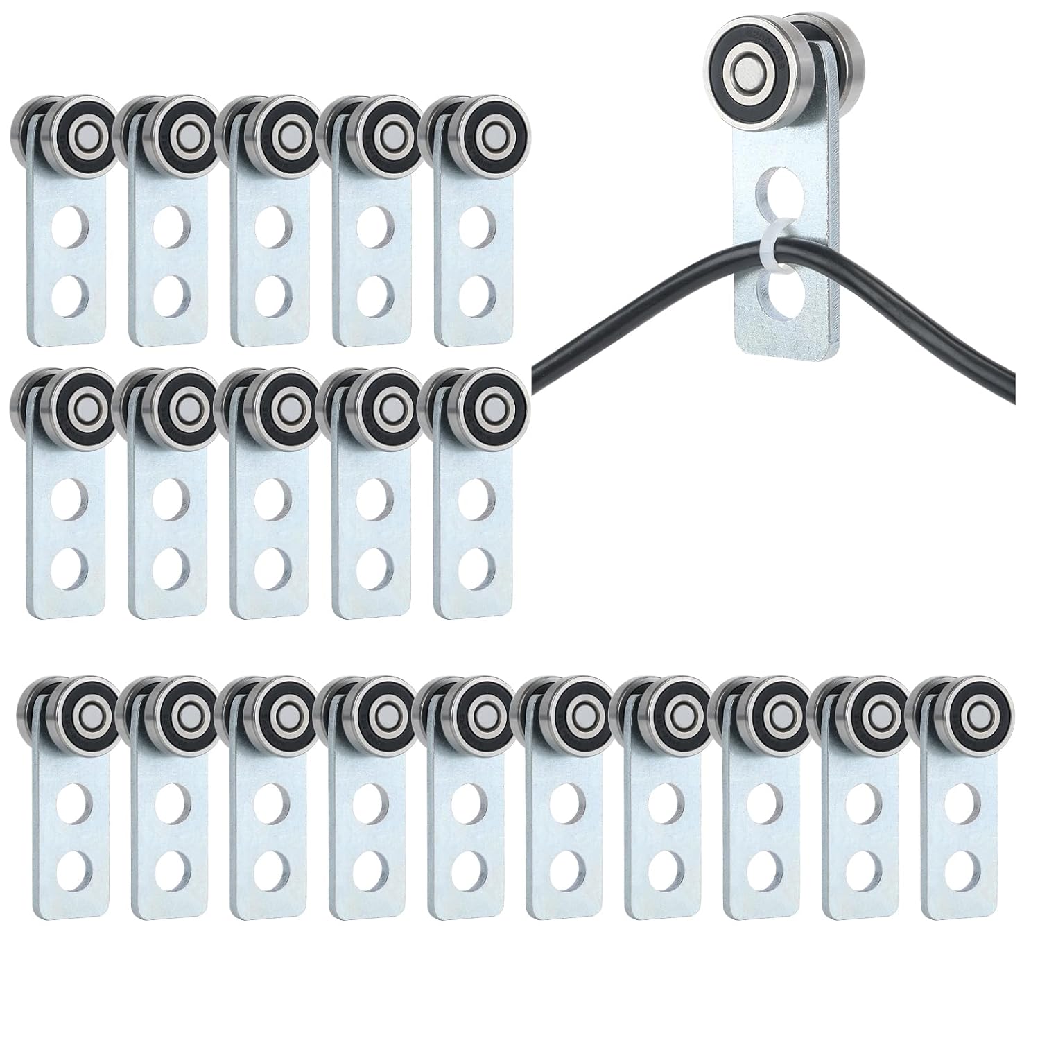 Fuperoo 2 Wheel Trolley Assembly Rollers.Two Bearing Trolley Assembly.The top of the Trolley has Room for Set Screws. Allowing the use of a 1-5/8 high Strut Channel