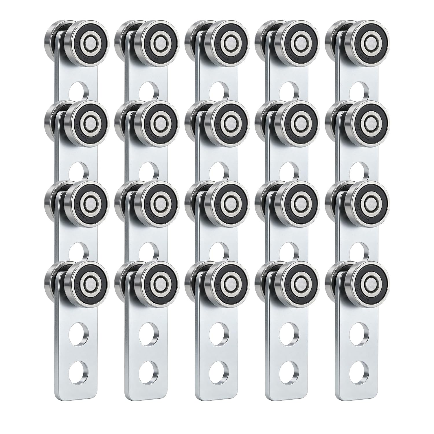 Fuperoo 2 Wheel Trolley Assembly Rollers.Two Bearing Trolley Assembly.The top of the Trolley has Room for Set Screws. Allowing the use of a 1-5/8 high Strut Channel