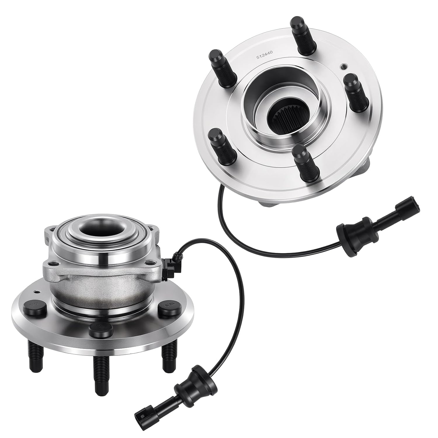 512440 2PCS BDFHYK Wheel Bearing and Hub Rear Compatible with Chevrolet Equinox 2010-2017 2.4L L4 Compatible with Chevrolet Equinox 2010-2012 3.0L V6