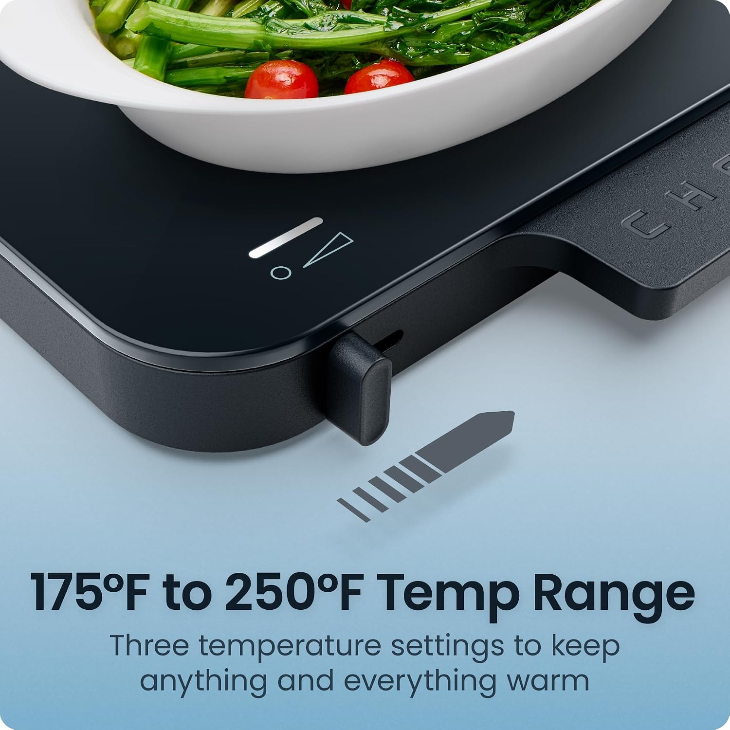 Chefman Everything Warmer Electric Warming Tray. 20 x 16 Modular Expanding Design. Graphene Full-Surface Heating. Food Warming Mat for Parties. Gatherings & Daily Use. Two Tempered Glass Panels