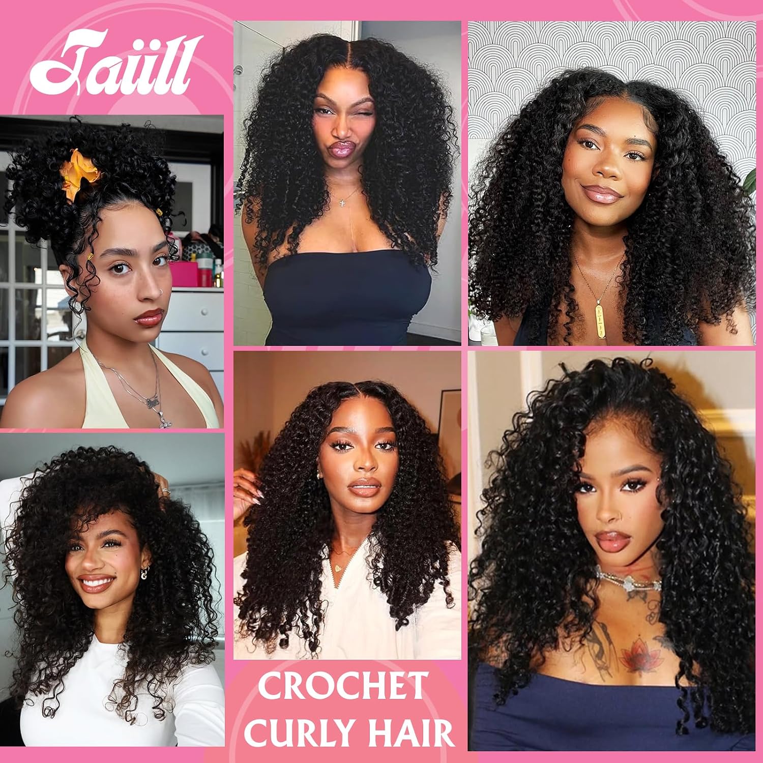Burmese Curly Crochet Human Hair 20 Inch 120g Pre-Separated Feather Crochet Human Hair Premium Reusable Bundles Human Hair Extensions Natural Color