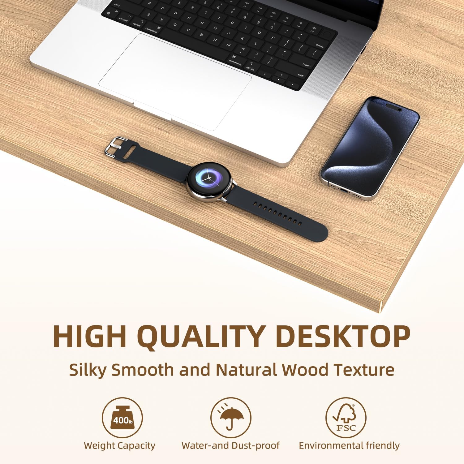 SSWOOD Rectangular Wood Table Top. 48x24x1 in Solid One-Piece Workbench Top | Wood Table Top Particle Board For Standing Desk. Home Office DIY Countertop. Washer Dryer. Coffee Bar And Workbench Use