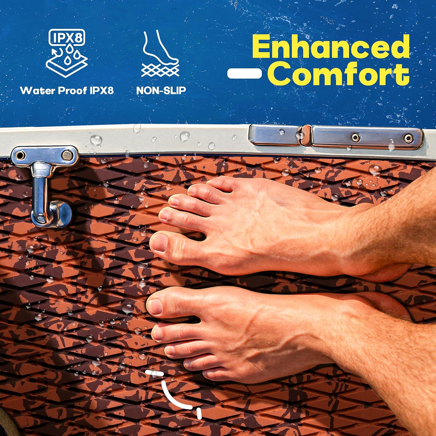 Boat Flooring. EVA Foam Marine Decking for Boat Yacht Kayak RV Stair Floor | Self-adhesive. easy to cut. non-slip. waterproof. UV resistant. easy to clean. EVA foam material