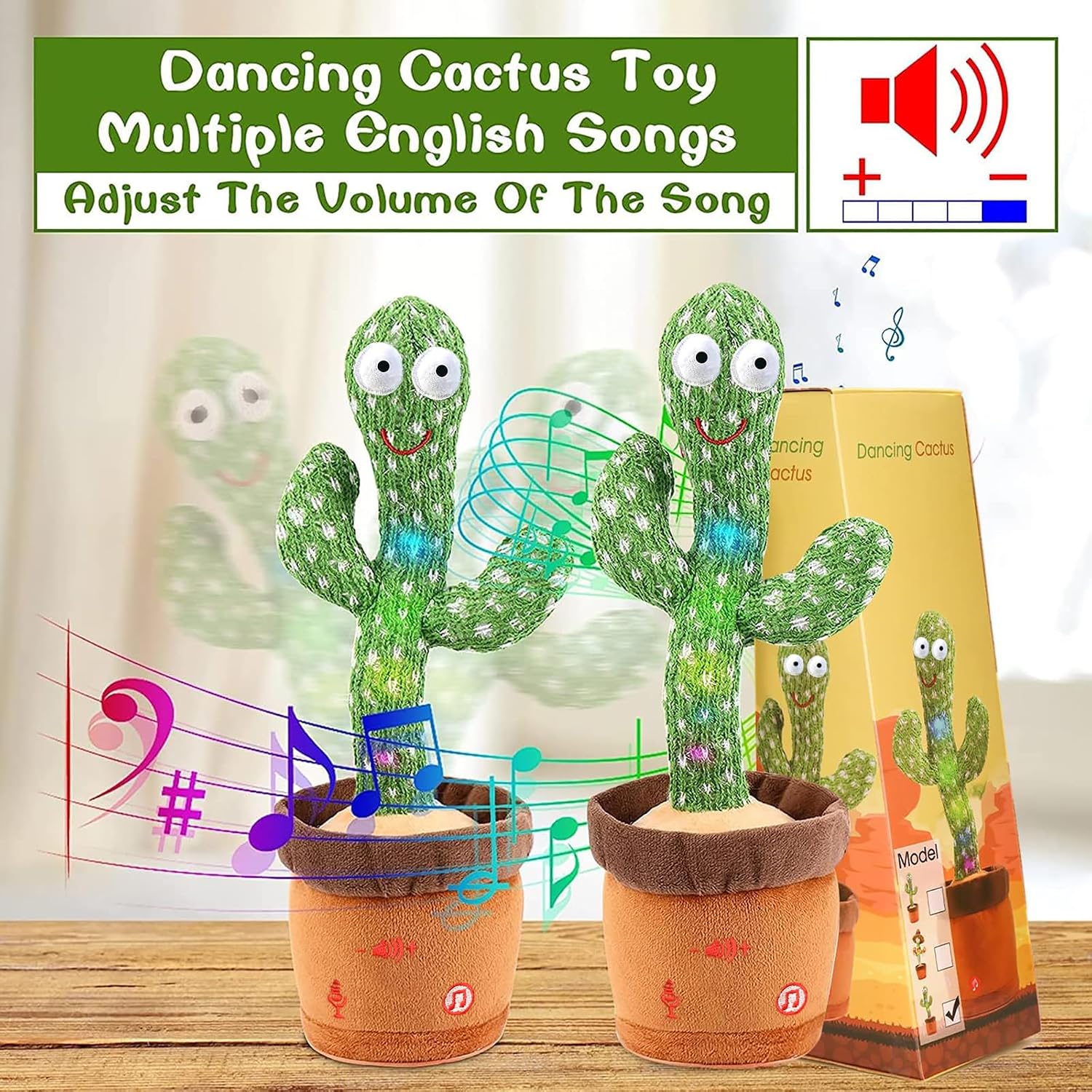 Dancing Talking Cactus Toy for Baby Boys Girls Toys. Adjustable Volume Dancing Cactus Toy Singing Mimicking Recording Repeating What You Say with LED English Sing Talking 15 Second Voice Recorder | Adjustable Volume. Mimicking Recording Repeating What You Say. LED English Singing. 15 Second Voice Recorder
