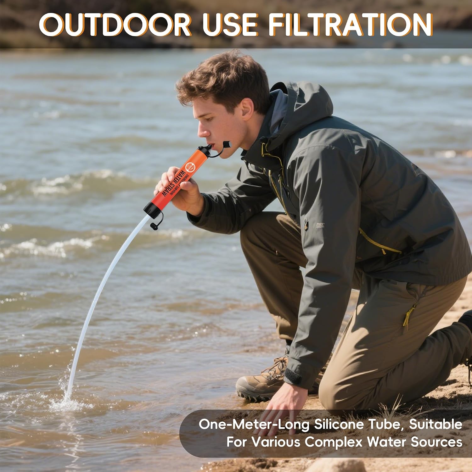 Lormandy Water Filter Straw 20 Pack – Outdoor Camping & Hiking Survival Gear Kit for Family Use. Ultra-Light Personal Filter Straws for Backpacking.Camping. Bug-Out Bags and Emergency Preparedness