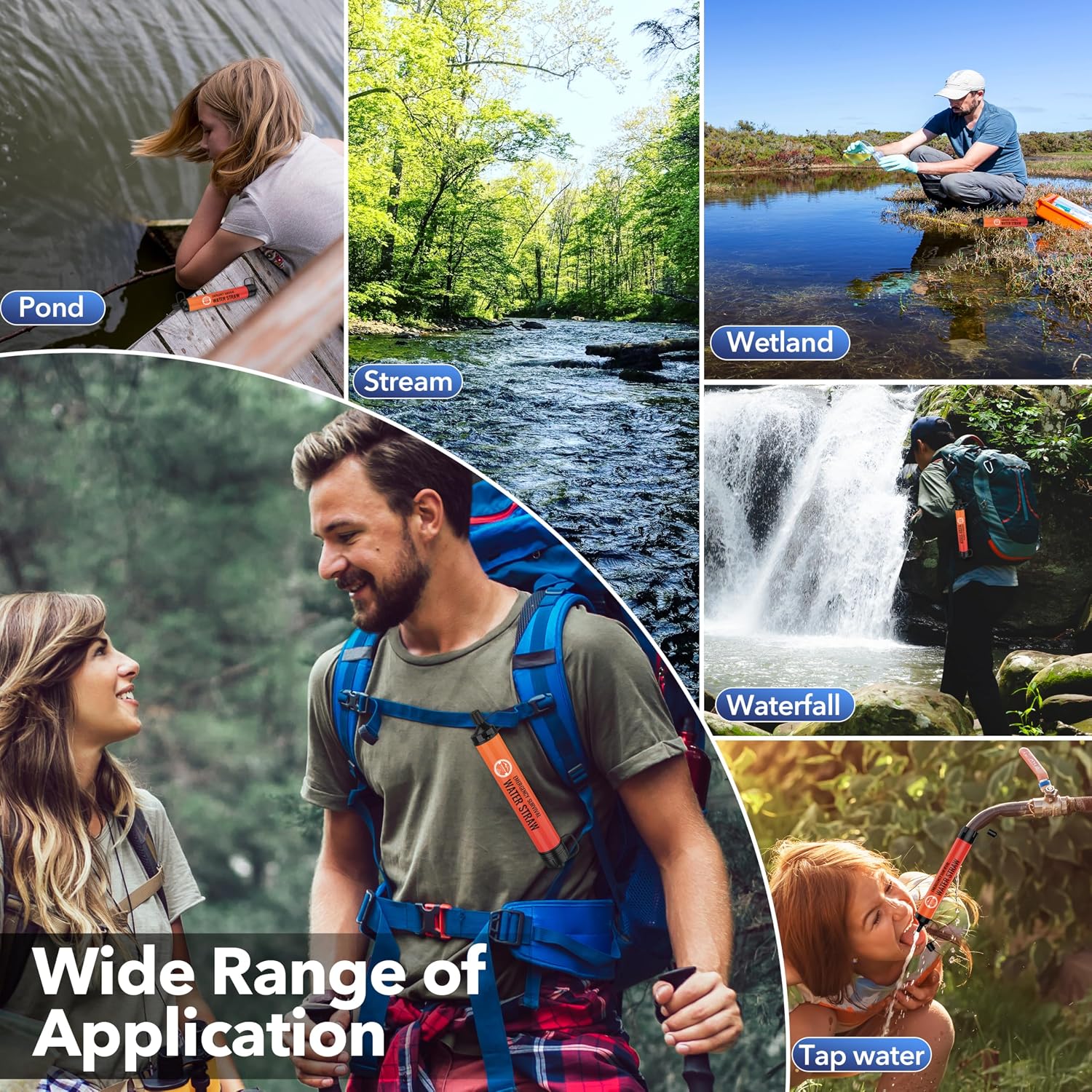Lormandy Water Filter Straw 20 Pack – Outdoor Camping & Hiking Survival Gear Kit for Family Use. Ultra-Light Personal Filter Straws for Backpacking.Camping. Bug-Out Bags and Emergency Preparedness