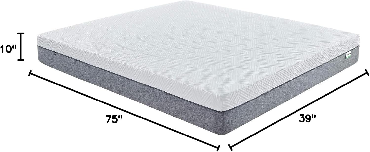 Novilla Bliss Twin Mattress. 10 Inch Gel Memory Foam Twin Mattress in a Box | Cooling Comfort & Pressure Relieving. Target Zoned Support for Back Pain Relief. Medium Plush Feel