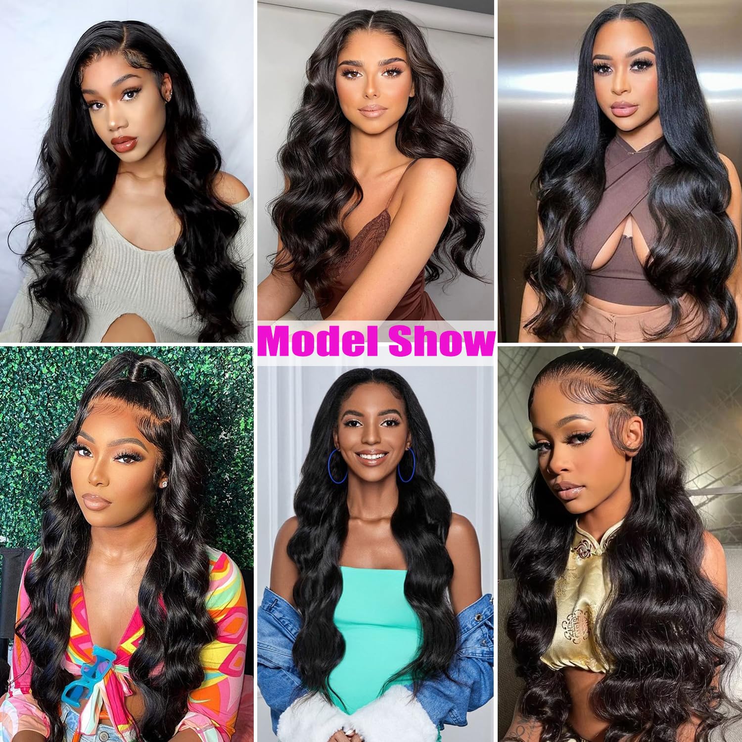 Body Wave Bundles Human Hair 20 22 22 24 Inch Human Hair Bundles 100% Unprocessed Brazilian Virgin Human Hair Extensions for Women Natural Color