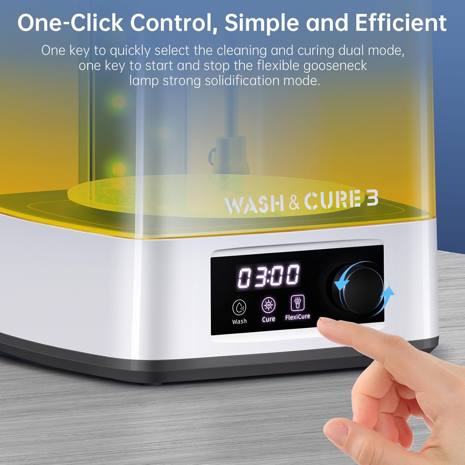 ANYCUBIC Wash and Cure Machine 3.0 with Twistable Gooseneck Light | 2 in 1 UV Washing and Curing Station for ANYCUBIC Photon Mono 4/Mono 4 Ultra/Mars Series LCD/DLP/SLA 3D Printer Models