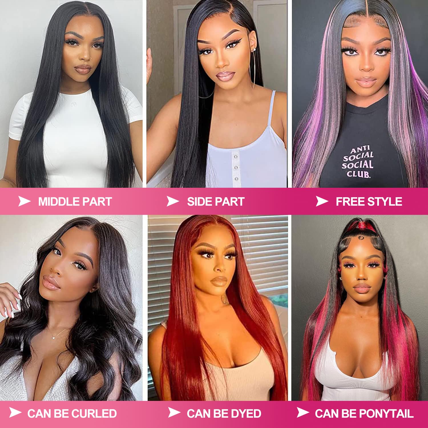 Btomar 13x6 Lace Front Wigs Human Hair 200 Density Straight Wig 30 Inch | 100% Human Hair with Natural Pre-Plucked Hairline. HD Lace Large Deep Parting Space. No Shedding. Straight Soft Silky Texture