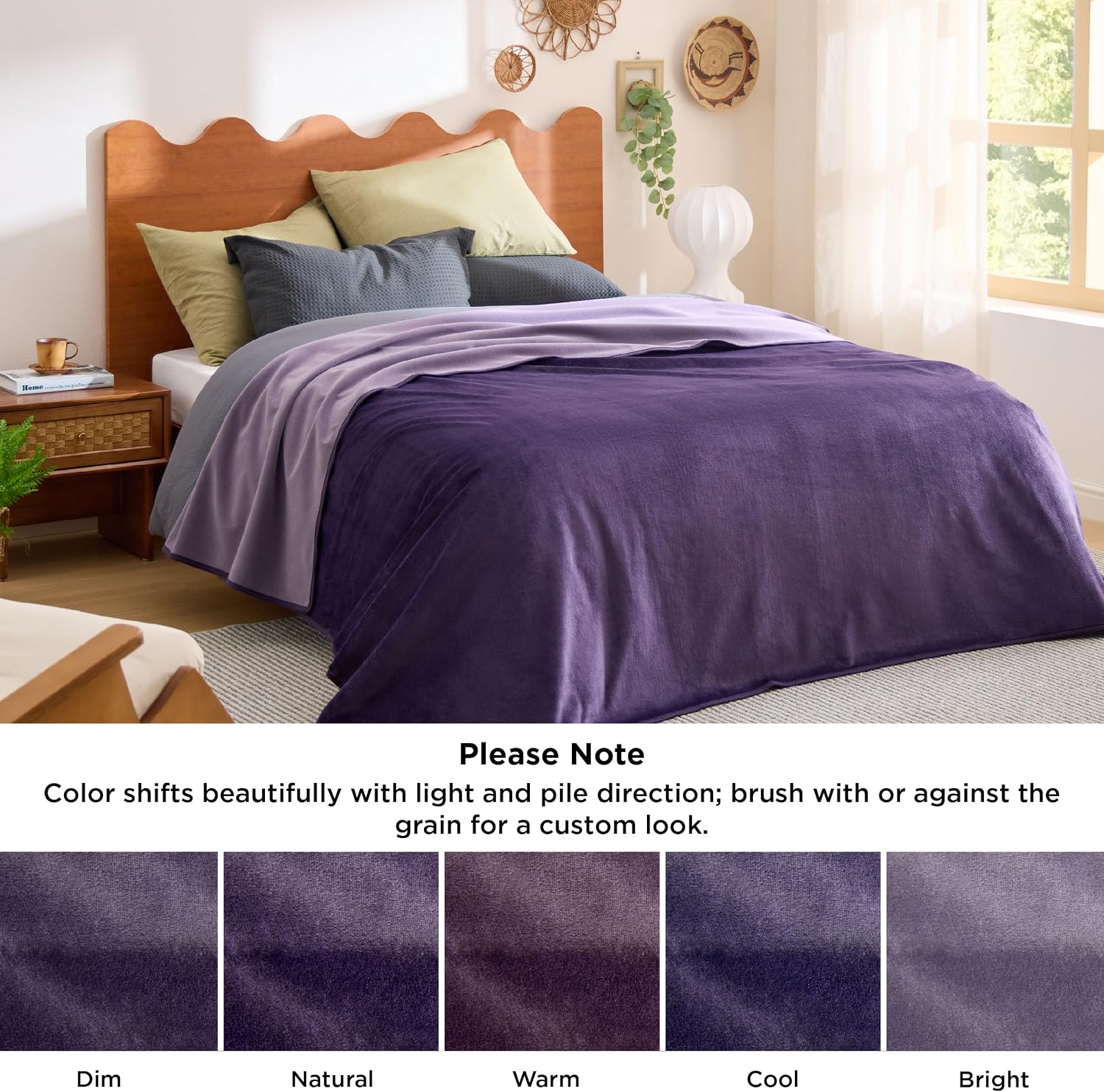 Bedsure Waterproof Blanket Soft Flannel Fleece Couch Cover.50x60 | Dog Blankets for Large Senior Dogs .Washable Throw for Pet Cat Leakproof.Furniture Protector for Travel Camping.Eggplant