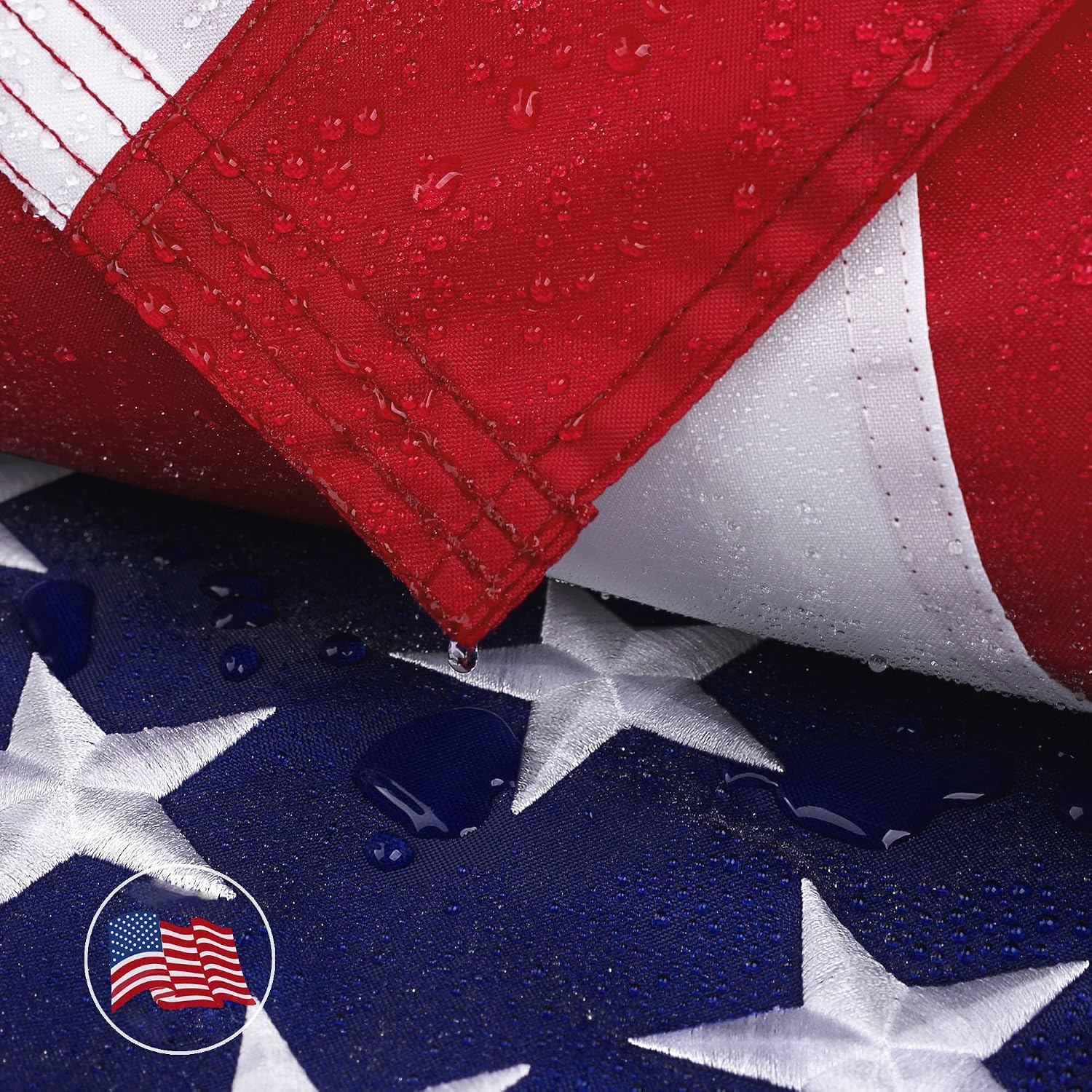 American Flag 8x12 Ft for Outside. Heavy Duty US Flag for High Wind Outdoor | Heavy Duty Nylon. Fade Resistant and Waterproof USA Flag with Embroidered Stars. Sewn Stripes. Brass Grommets