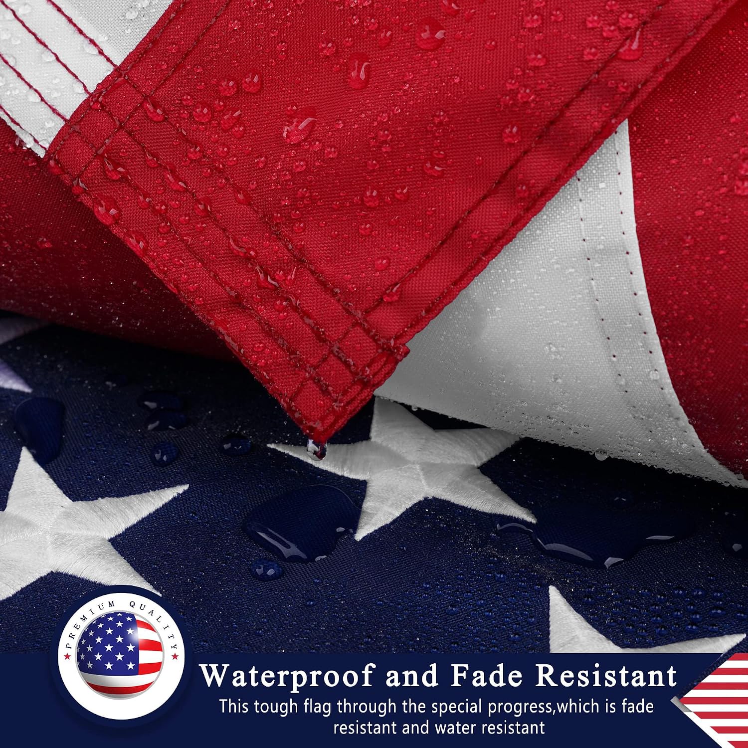 American Flag 8x12 Ft for Outside. Heavy Duty US Flag for High Wind Outdoor | Heavy Duty Nylon. Fade Resistant and Waterproof USA Flag with Embroidered Stars. Sewn Stripes. Brass Grommets