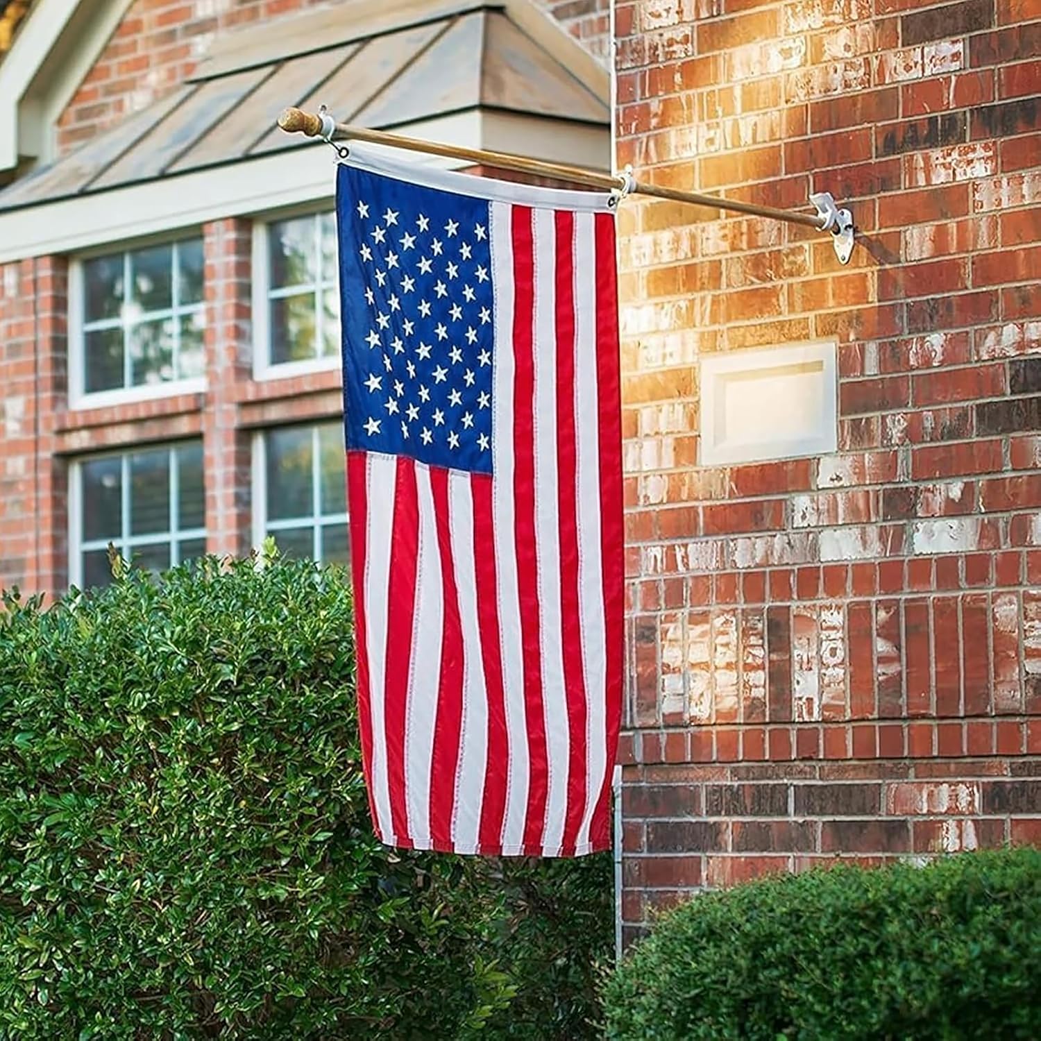American Flag 8x12 Ft for Outside. Heavy Duty US Flag for High Wind Outdoor | Heavy Duty Nylon. Fade Resistant and Waterproof USA Flag with Embroidered Stars. Sewn Stripes. Brass Grommets
