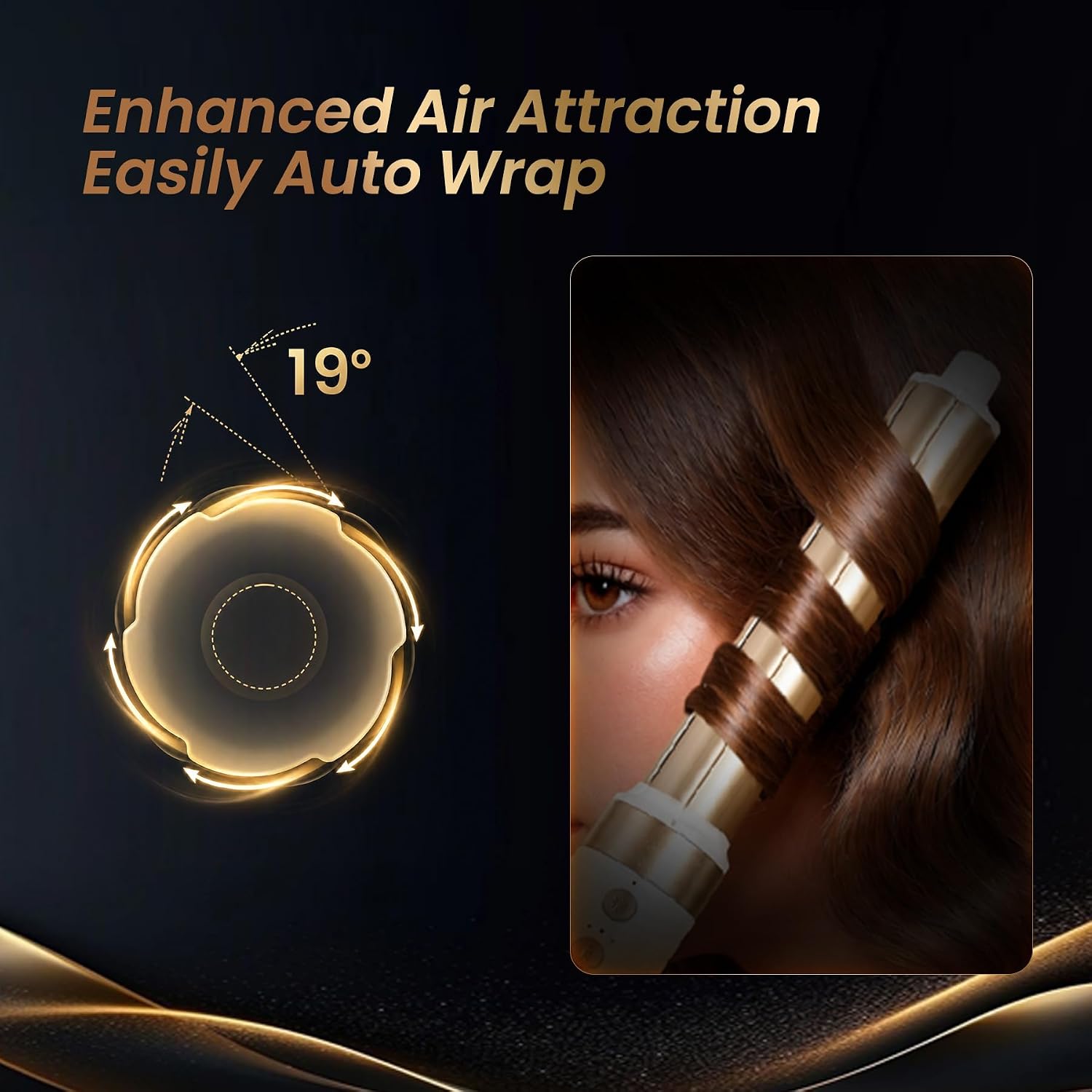 GLAMUP 6-in-1 Extra Long Wrap AirCurler. Hot Air Styler. Fast Drying | 110k RPM High-Speed Motor & Negative Ions. Frizz-Free. No Heat Damage. Volumizer & Straightener for All Types. Travel Pouch