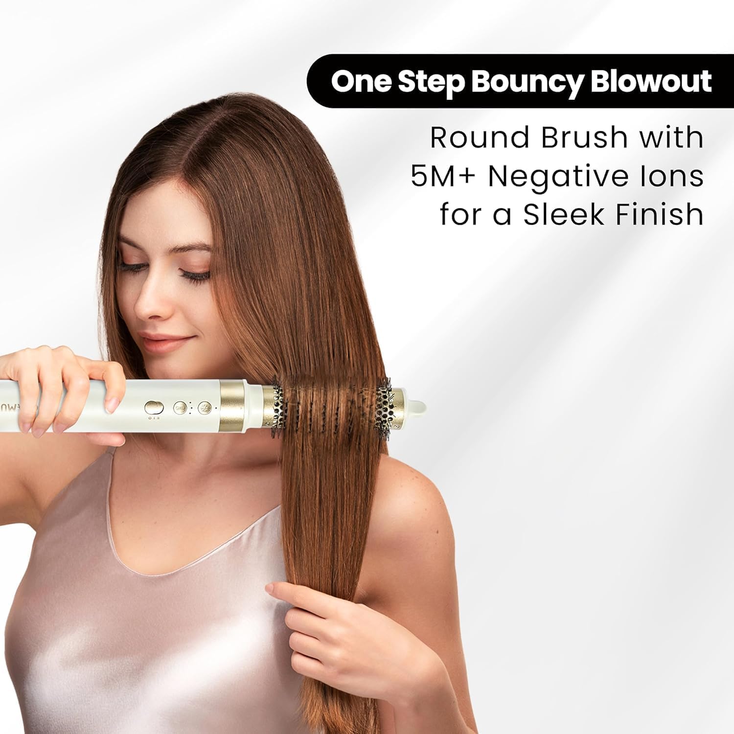 GLAMUP 6-in-1 Extra Long Wrap AirCurler. Hot Air Styler. Fast Drying | 110k RPM High-Speed Motor & Negative Ions. Frizz-Free. No Heat Damage. Volumizer & Straightener for All Types. Travel Pouch