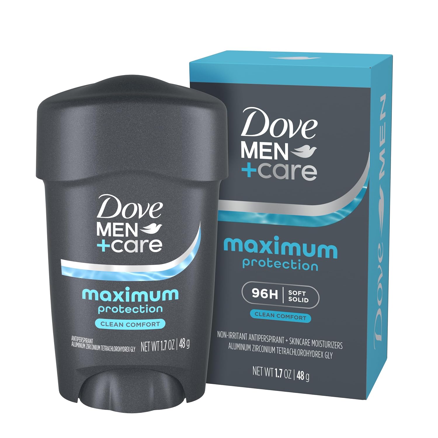 Dove Men Maxium Protection Soft Solid Deodorant Clean Comfort 1.7 oz