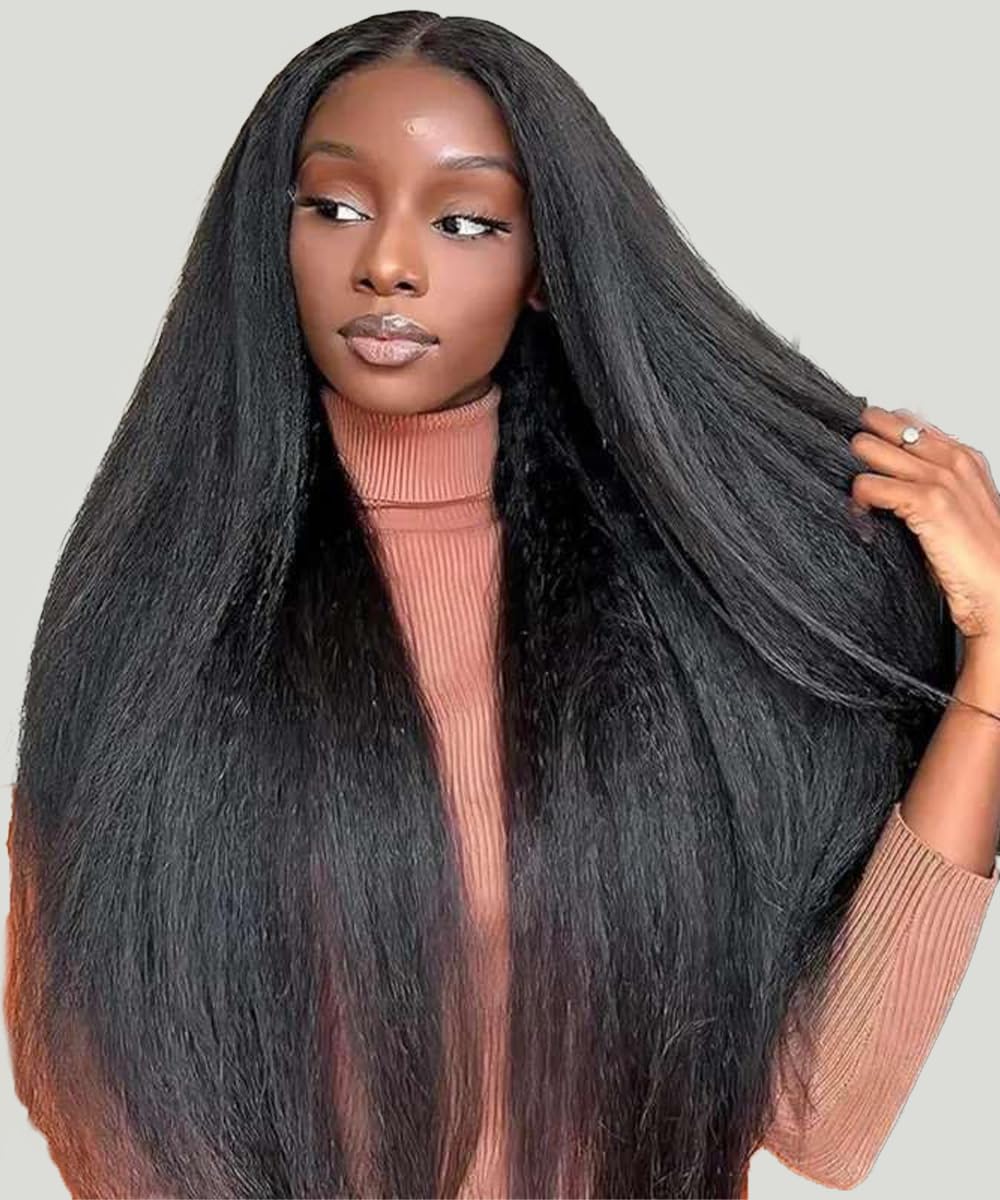 Lannaax 30 Inch 250 Density Curly Wig Human Hair With Drawstring Deep Wave Lace Front Wigs Human Hair Pre Plucked Virgin Remy Hair 5x Longer Lifespan 13x6 HD Lace Frontal Wigs Natural Black
