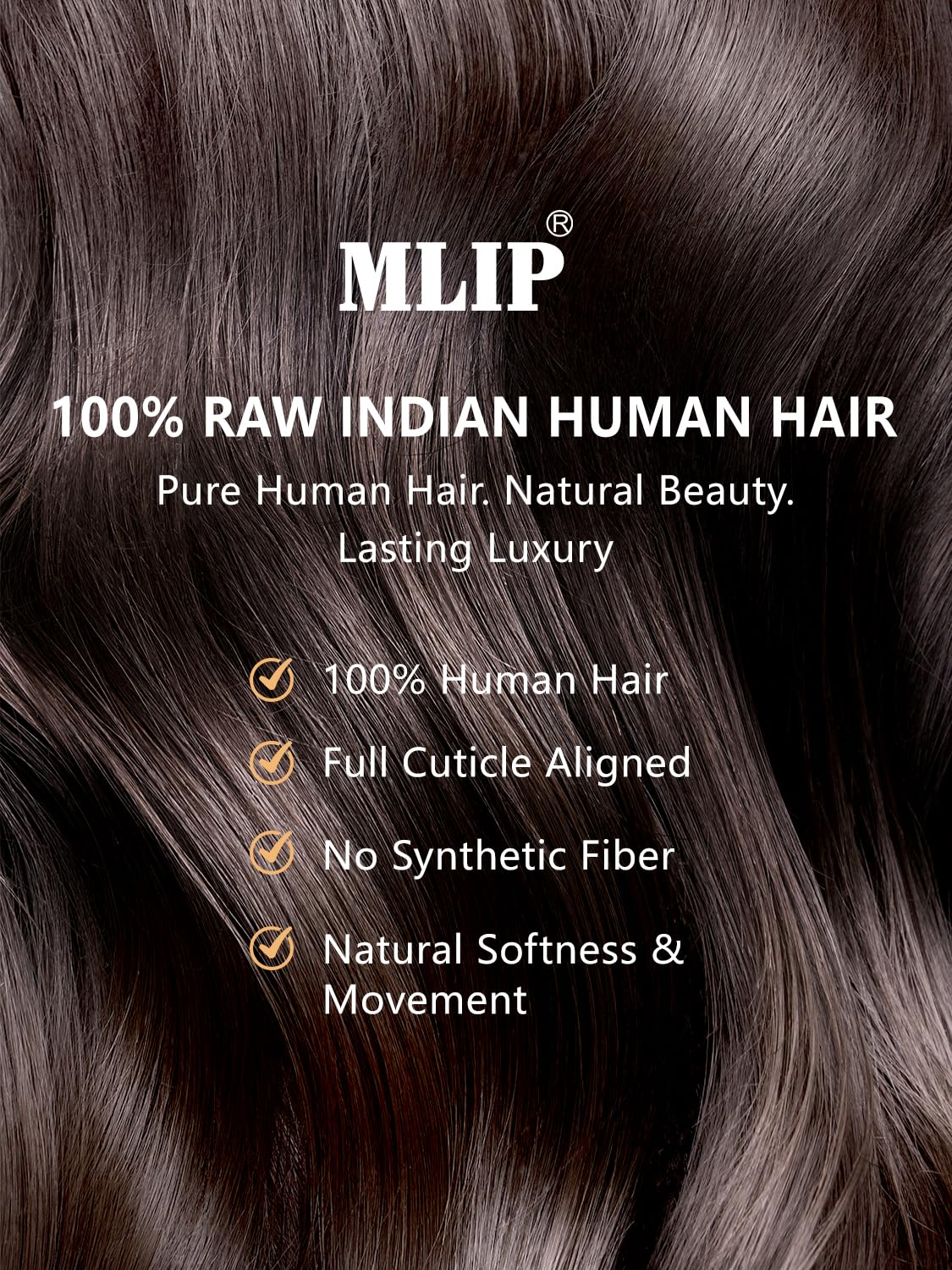 MLIP Body Wave Bundles Human Hair. 100% Raw Indian Hair. Full & Thick | Low Tangle. Low Shedding. Silky Soft After Multiple Washes. Lasts 3X Longer. Natural Color. 3 Bundles 18 20 22 Inch