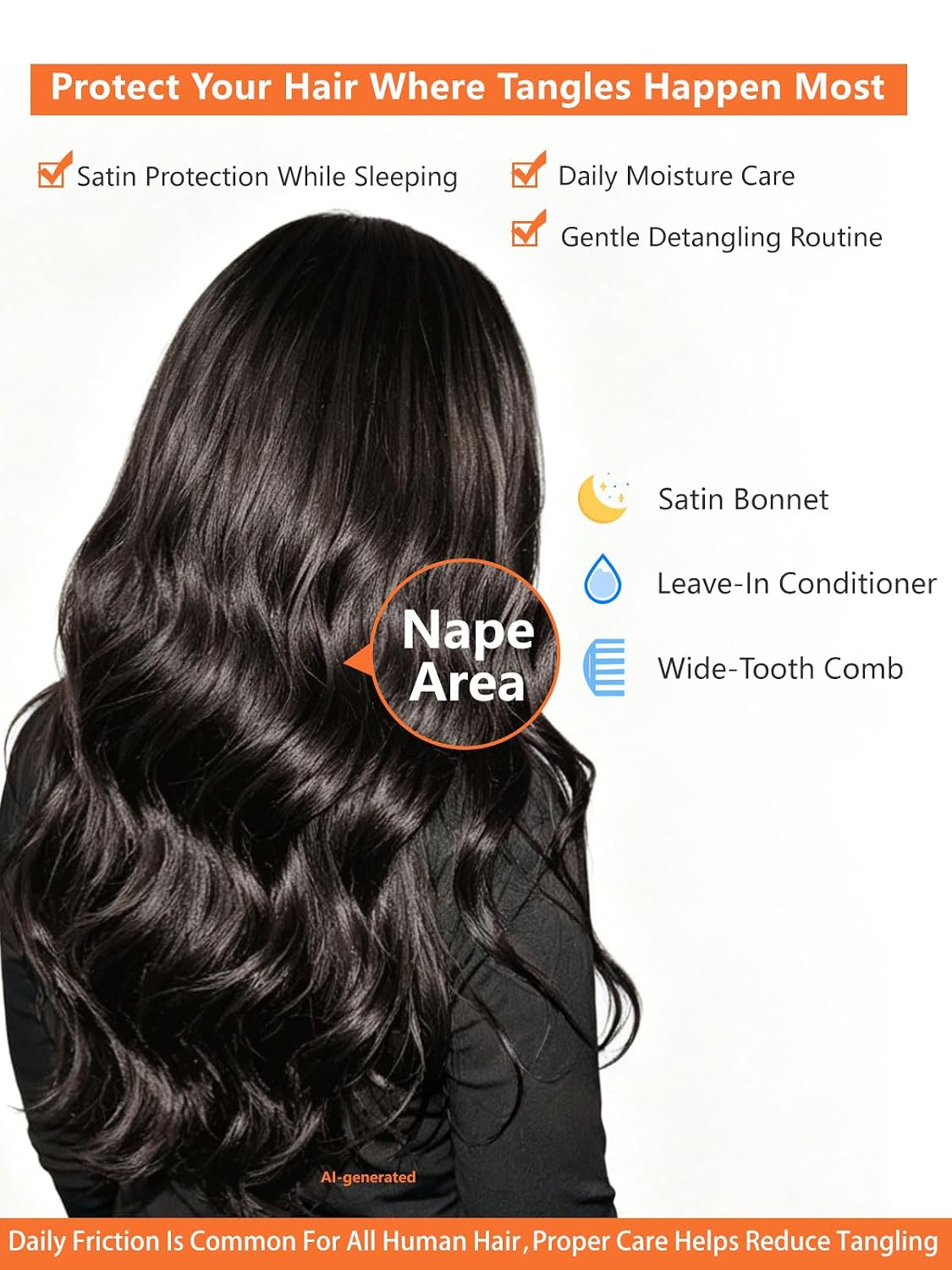 MLIP Body Wave Bundles Human Hair. 100% Raw Indian Hair. Full & Thick | Low Tangle. Low Shedding. Silky Soft After Multiple Washes. Lasts 3X Longer. Natural Color. 3 Bundles 18 20 22 Inch