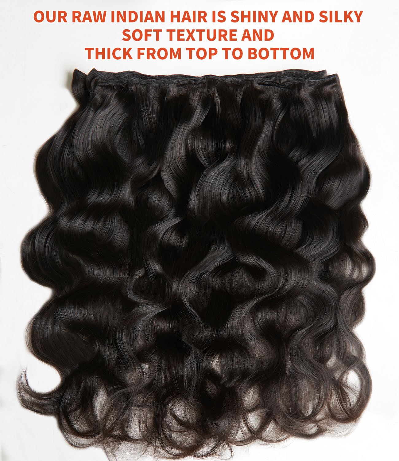MLIP Body Wave Bundles Human Hair. 100% Raw Indian Hair. Full & Thick | Low Tangle. Low Shedding. Silky Soft After Multiple Washes. Lasts 3X Longer. Natural Color. 3 Bundles 18 20 22 Inch