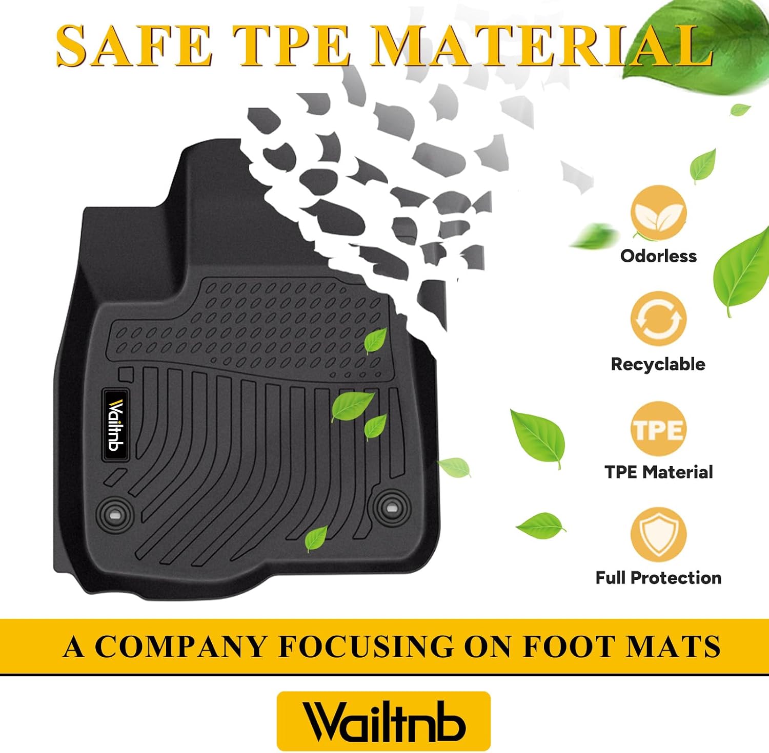 Wailtnb Car Floor Mats & Cargo Mat Custom for 2016-2021 Jeep Grand Cherokee & 2022 2023 Grand Cherokee WK (Not for L) All Weather Floor Mats for Jeep Grand Cherokee Trunk Mat Black Accessories