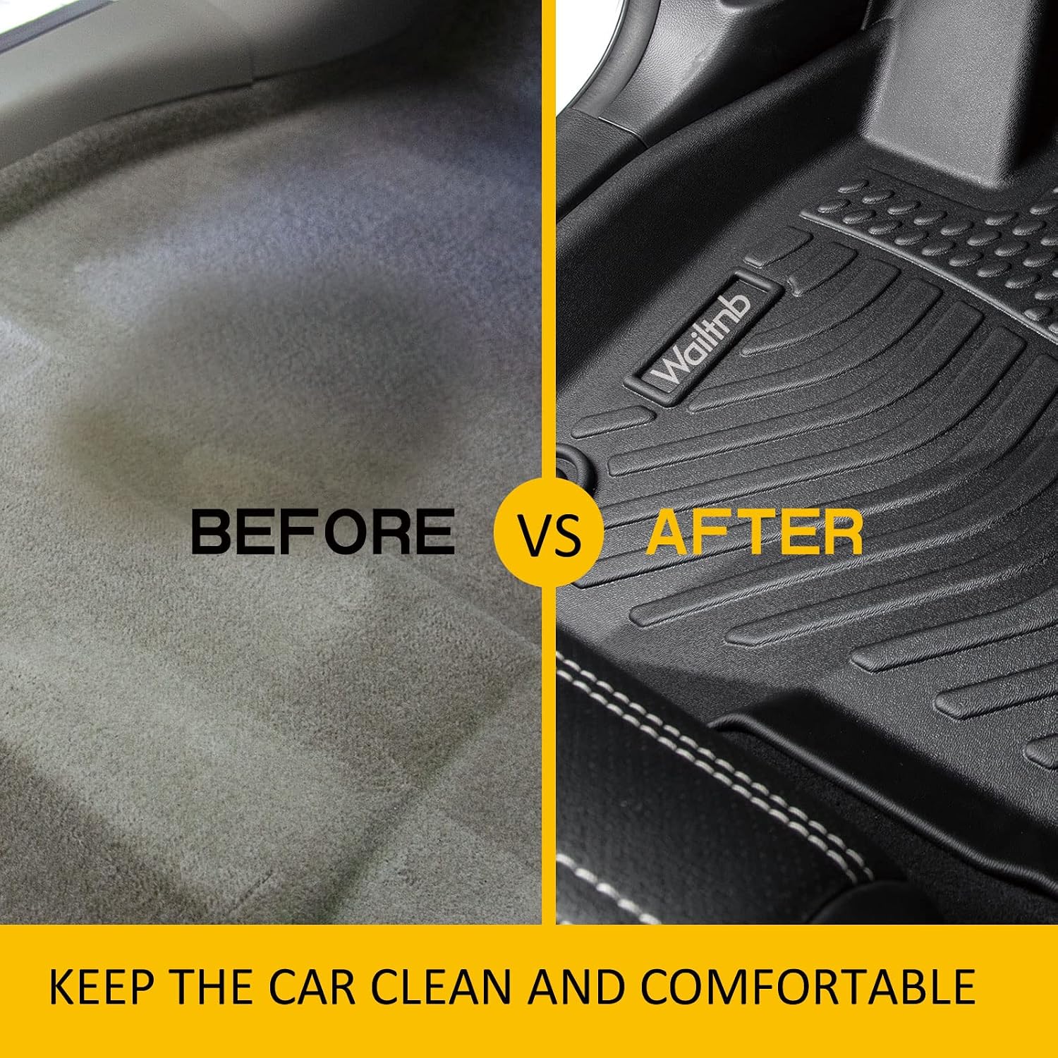 Wailtnb Car Floor Mats & Cargo Mat Custom for 2016-2021 Jeep Grand Cherokee & 2022 2023 Grand Cherokee WK (Not for L) All Weather Floor Mats for Jeep Grand Cherokee Trunk Mat Black Accessories