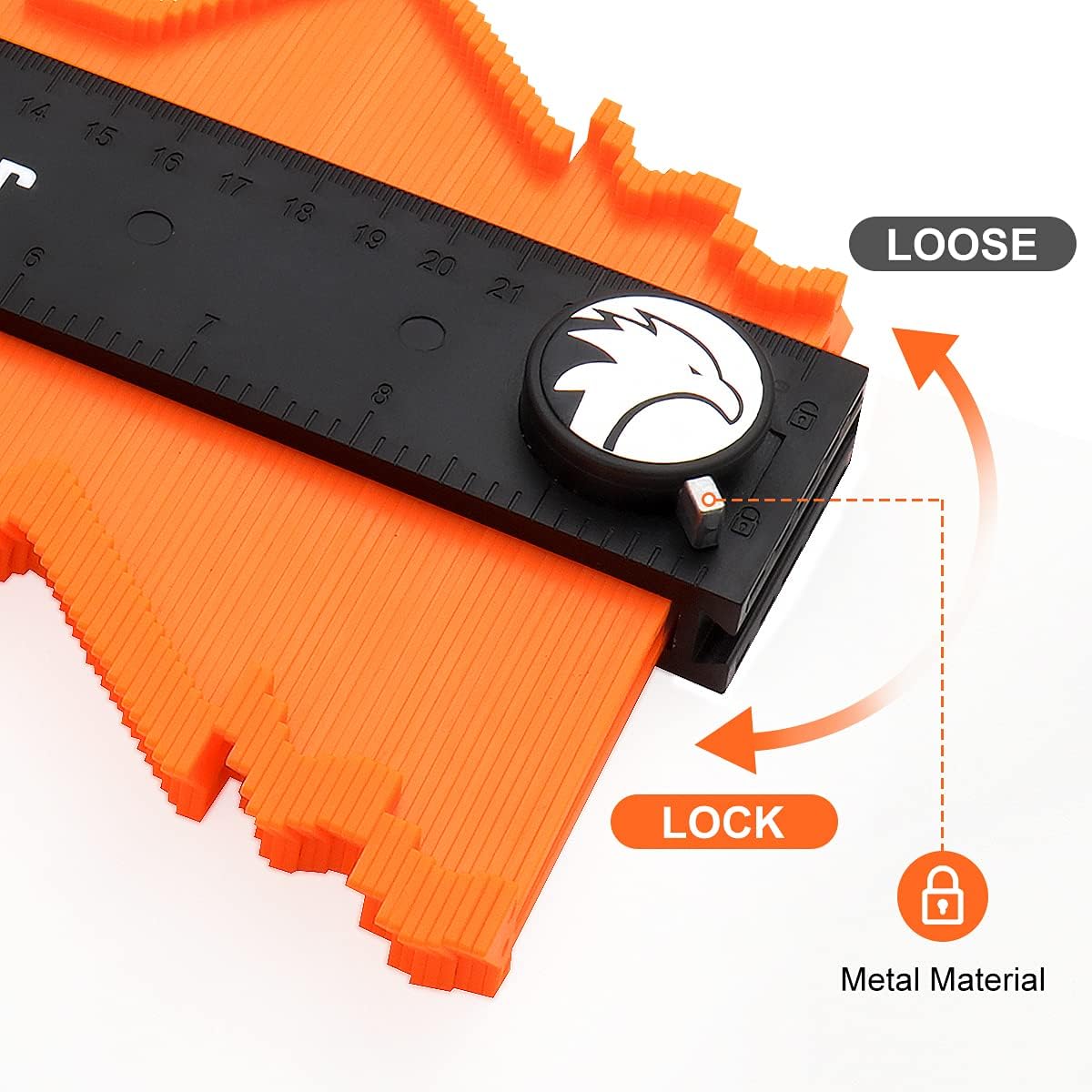 Saker Contour Gauge Profile Tool- Adjustable Lock-Precisely Copy Irregular Shape Duplicator -Irregular Welding Woodworking Tracing - Must Have Tool for DIY Handyman. Construction (Connection Package)