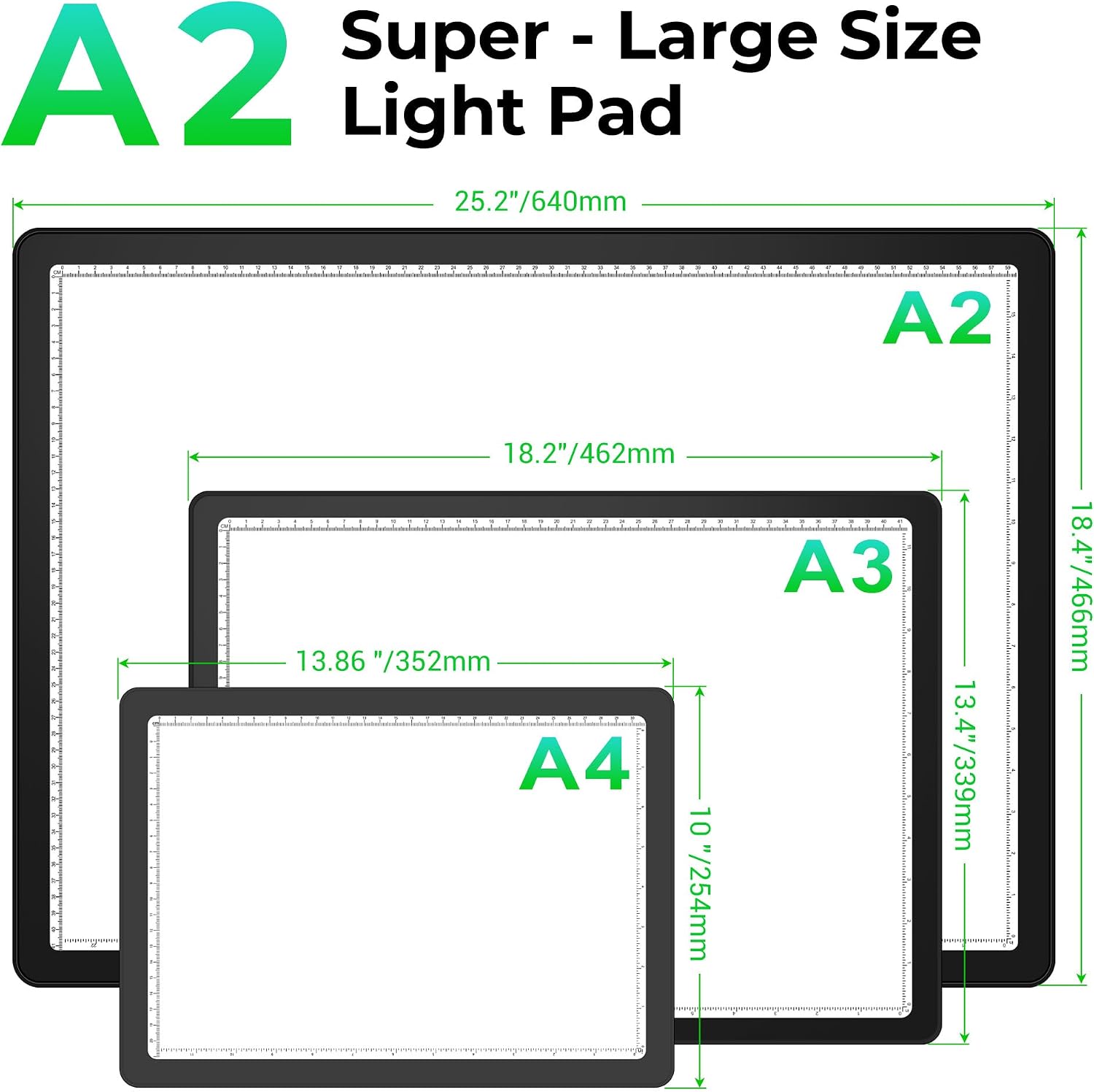 Rechargeable A2 Extra Large Diamond Art Light Pad with Magnetic Attraction | 25.2x18.4 Bawaslom LED Light Board with 5000mAh Battery.Lightbox for Diamond Painting.Tracing.Drawing.Vinyl Weeding