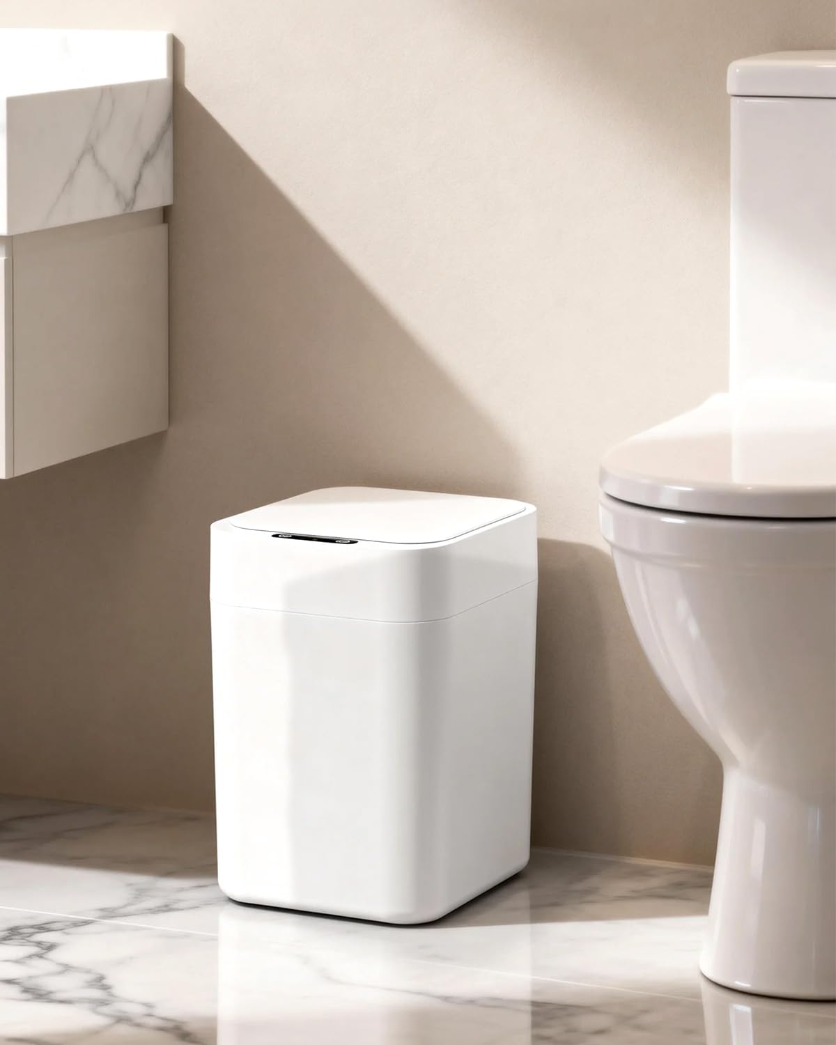 WITBOX V1 Self-Sealing & Self-Changing Automatic Trash Can. 5.3 Gallon (20L) Smart Trash Can Motion Sensor. Touchless Garbage Can with Lid for Kitchen. Bathroom. Bedroom. Office. Odor-Sealing Design