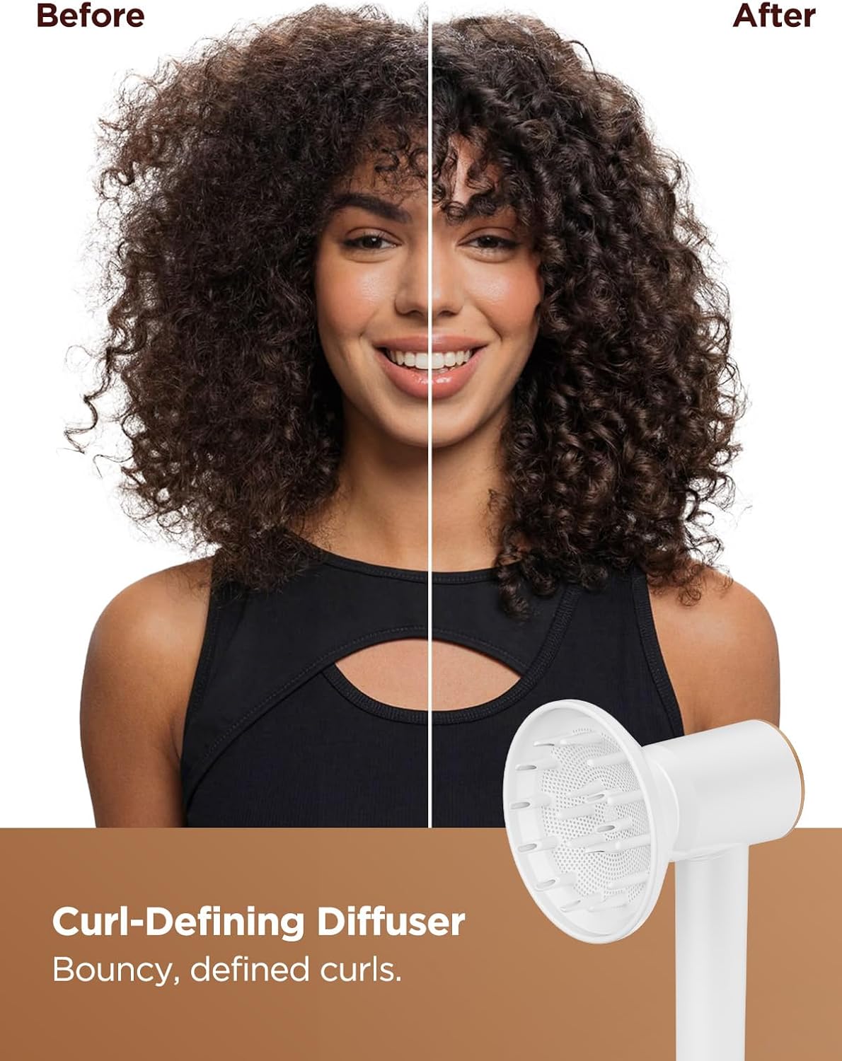 Dual Voltage Travel Hair Dryer with Diffuser. High-Speed Ionic Blow Dryer for Women. Fast Drying. Low Noise. Lightweight. No Heat Damage. European Travel 110V-120V/220V-240V