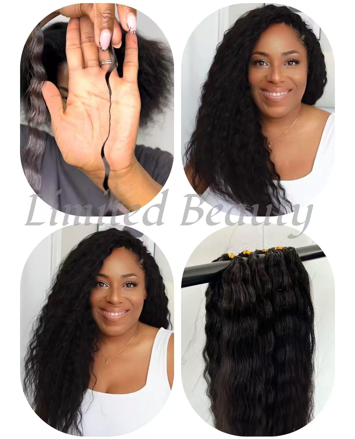 Wet and Wavy Feather Crochet Human Hair braids Miracle Knots Reusable 20 | 100% Human Hair Super Wave Knotless Pre-Separated Feather Crochet Hair Extensions Water Wave Feather Human Hair Extension